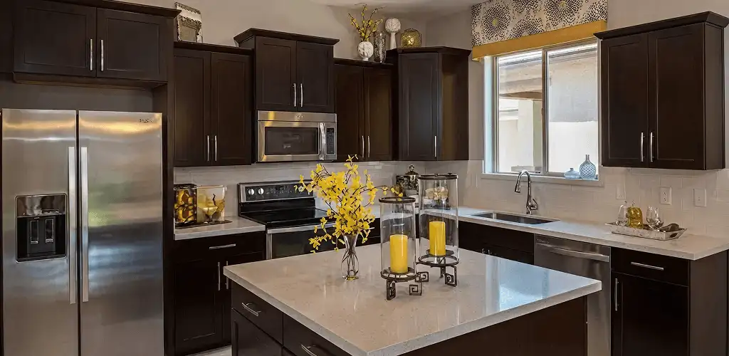 Cabinet painting results with freshly painted kitchen cabinets in San Antonio, TX