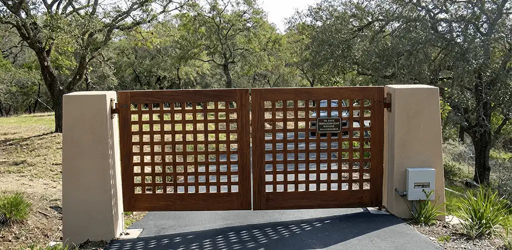 Driveway gate installation for a residential property in San Antonio, TX