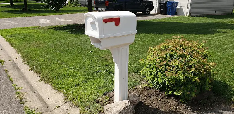 Mailbox installation for a residential curbside mailbox in San Antonio, TX
